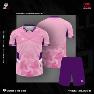 Áo bóng đá không logo 338 LUKA – Hồng pastel tím đậm năng động