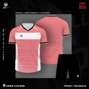 Áo bóng đá Titan Force màu hồng pastel - Không logo thể thao hiện đại