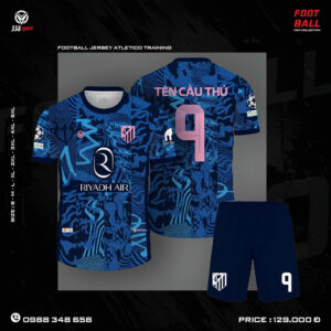 Áo bóng đá Atletico Training Xanh Navy Graffiti