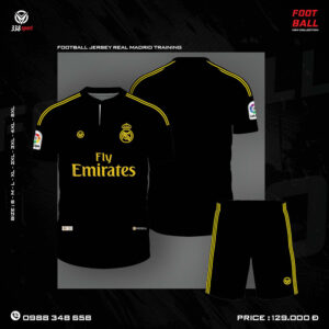 Áo Đen Real Madrid Training - Mẫu Áo Tập Luyện Thời Thượng