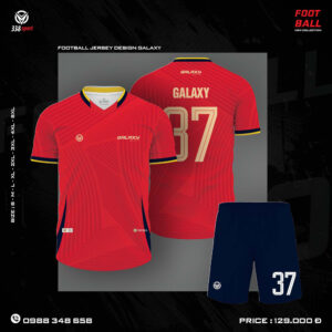 Áo bóng đá Galaxy đỏ tươi – Thiết kế hiện đại, phong cách nổi bật