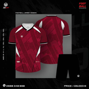 Áo bóng đá thiết kế burgundy – Mạnh mẽ & chuyên nghiệp cùng 338 Sport
