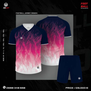 Áo Bóng Đá Thiết Kế Gradient Hồng Tím – Xanh Navy Sang Trọng
